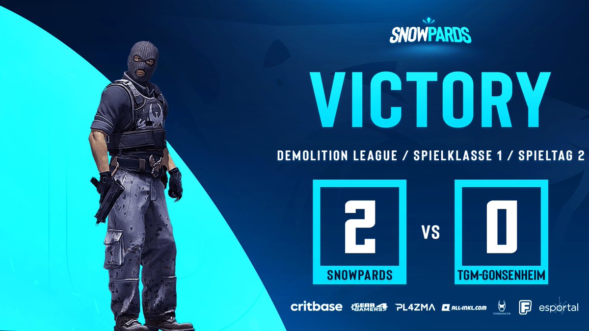 [#CSGO]

Auch im 2 Spieltag der <a href="/Demo_League/">Demolition League</a> konnte sich unser Main Team das 2:0 sichern!

- Ergebnisse - 
Ancient: 16:12
Nuke: 16:11

Stark gespielt Jungs!🥳
GG &amp; WP an <a href="/TGMGonsenheim/">TGM 1861 Gonsenheim</a>

#BEPARD #GOPARDS