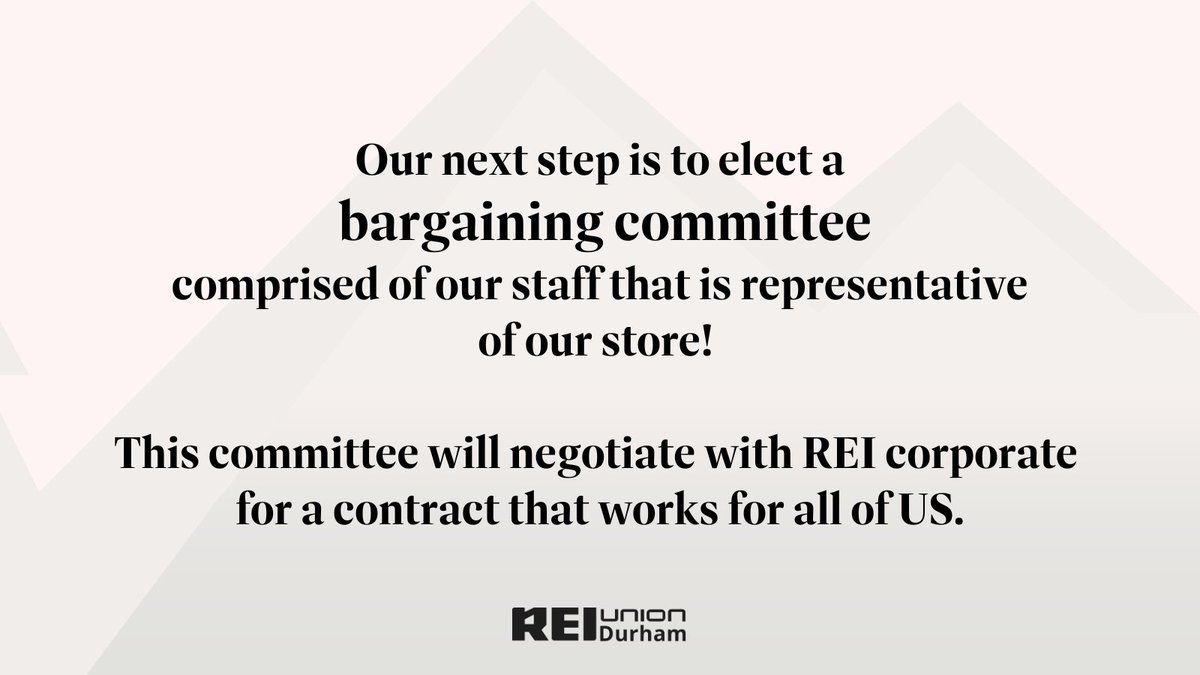 We're ecstatic to announce that after voting #UnionYES at REI Durham, the election has been officially certified by the NLRB!

Here's what comes next for our store: