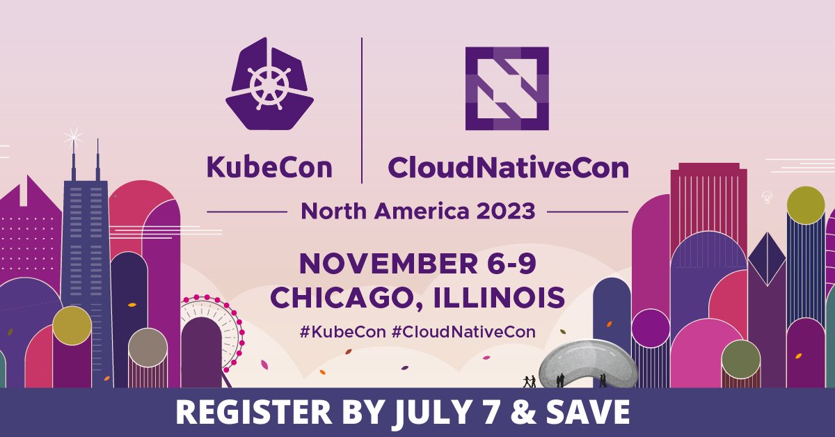 Don't forget - early bird registration for #KubeCon + #CloudNativeCon North America ends in two weeks on Friday, July 7! 🐥 

Be sure to register soon whether you plan to attend in-person in Chicago or virtually! 💨 

Register: events.linuxfoundation.org/kubecon-cloudn…