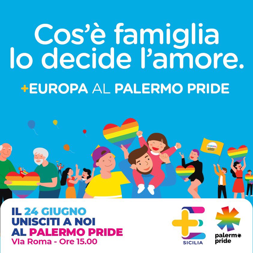 Piu_Europa's tweet photo. Dopo la splendida parata di Roma, domani +Europa sarà anche ai #Pride di #Milano, #Palermo e #Cagliari.   

Al @milanopride saremo sul nostro carro, organizzato insieme @Radicali, @radicalimilano e @CertiDiritti . 

A guidare la delegazione milanese il segretario di +Europa @riccardomagi  e il deputato @bendellavedova.  

Al #CagliariPride sarà presente invece il nostro Presidente @FedePizzarotti, insieme al coordinatore regionale @R_LoMonaco, mentre al @PalermoPride @palmiramancuso2 della Direzione Nazionale di +E.  

Vi aspettiamo per vivere insieme questa grande festa dei diritti e delle libertà.   

#pridemonth #loveislove