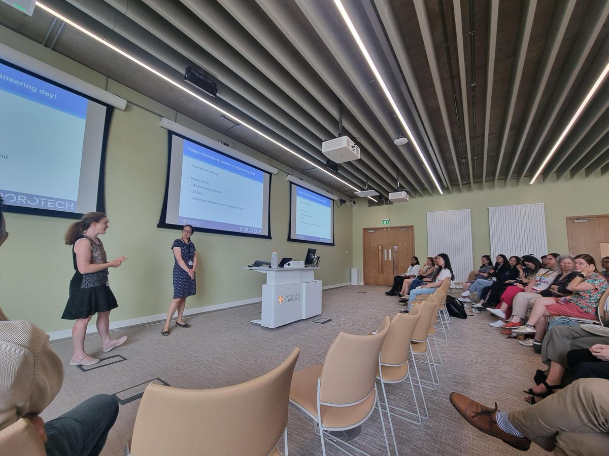 Thanks to everyone that attended the 2023 International Women in Engineering Day talk today. A big thanks to <a href="/ProfRachelGaN/">Prof Rachel Oliver 🐯</a> for giving a brilliant talk on “Science, spinouts and a search for systemic change”. 
#IWED23 #IWED 👷🏼‍♀️🚀👩🏾‍🔬🥼🧪🧫⚗️🧬