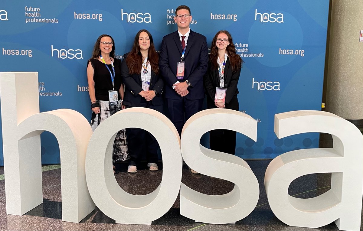 The BioMedical Debate team competed at the HOSA International Leadership Conference in Dallas … Congratulations on a job well done! Becca Galloway, Colton Ince, and Lynlee Tortolini with instructor Kristin Frankenberg #beyondalllimits #HOSAILC2023 #MyMATC