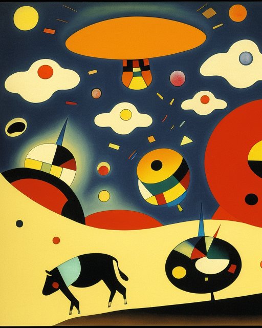 CryptAIClothing's tweet photo. Guess. That. Artist!

He Wass totally ahead of his time.

More fun cow abductions made using @get_starryai inspired by...you should be guessing. Gooooo! https://t.co/LcXl2OMAIy