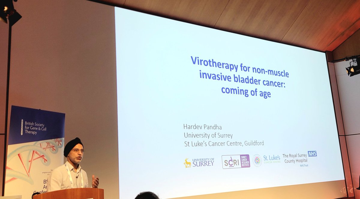 Excited to have Hardev Pandha talking about virotherapy for bladder cancer. Opening our final session <a href="/_BSGCT/">BSGCT</a>