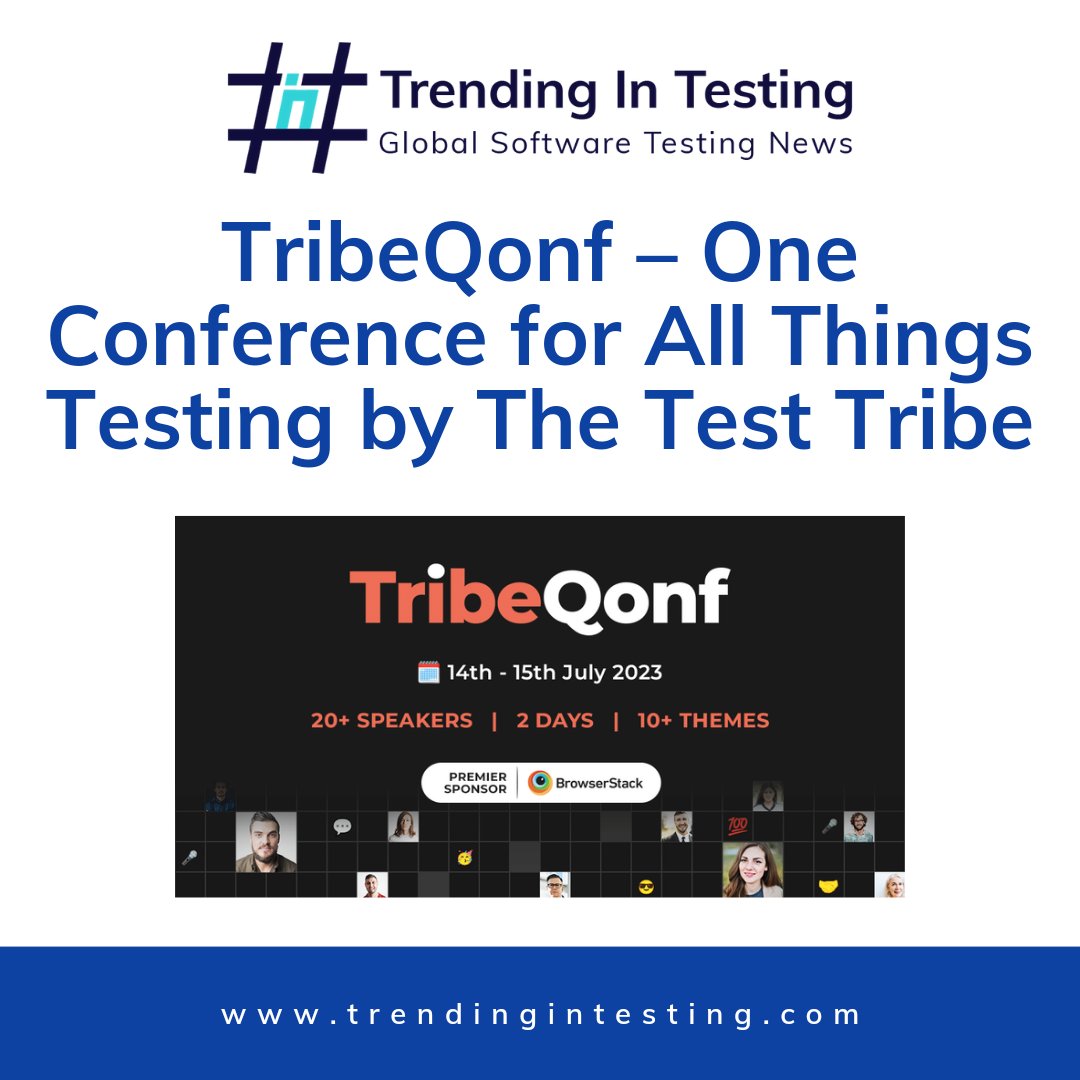 TrendingTesting's tweet photo. TribeQonf – One Conference for All Things Testing by @the_test_tribe

#softwaretesting #software #testing #automation #automationtesting #testautomation #testingcommunity #testingevent #testingconference #thetesttribe https://t.co/4TUvQF1axP