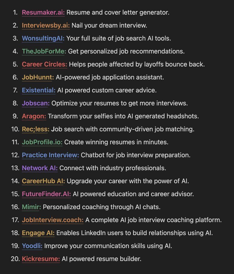 20 AI tools to boost your career

#ArtificialIntelligence #AI #ML #DataScience #DataScientists #CodeNewbies #Tech #deeplearning #CyberSecurity #Python #Coding #javascript #rstats #100DaysOfCode #programming #Linux #IoT #IIoT #BigData #aitools