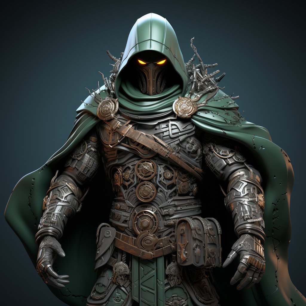 3d realism cartoon of Dr. doom ninja hybrid. #AIart #aiartcommunity #AIArtwork #midjourney #MidjourneyAI #aiartdaily #ai