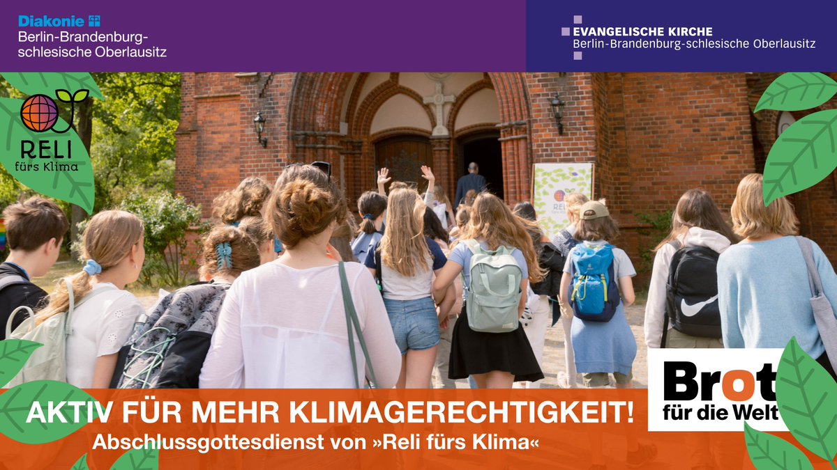 #Nachhaltigkeit und #Religionsunterricht gehen Hand in Hand: Schüler:innen waren gemeinsam aktiv für  #Klimagerechtigkeit und feierten den Abschluss des Pilotprojekts Reli fürs Klima von @ekbo_de und @BROT_furdiewelt in der Berliner Erlöserkirche:  diakonie-portal.de/aktuelles/alle…