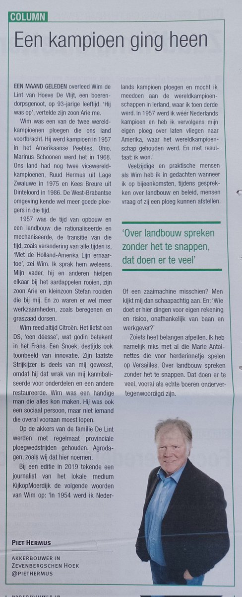 Eens wat anders geschreven.