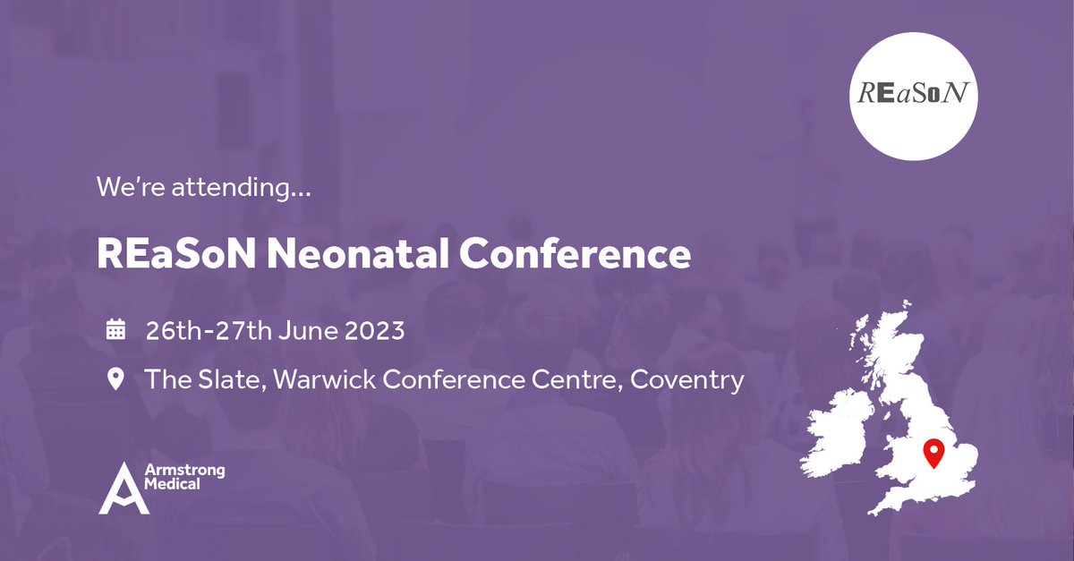 You can find us at REaSoN Neonatal Conference on Monday 26th & Tuesday 27th June.
We are looking forward to an informative 2 days of all things Neonatal!
Drop by and say hello to @Emma_McClure22  and Craig, who would love to tell you more about our NeoFlow® range. 👶🏻

#Reason2023
