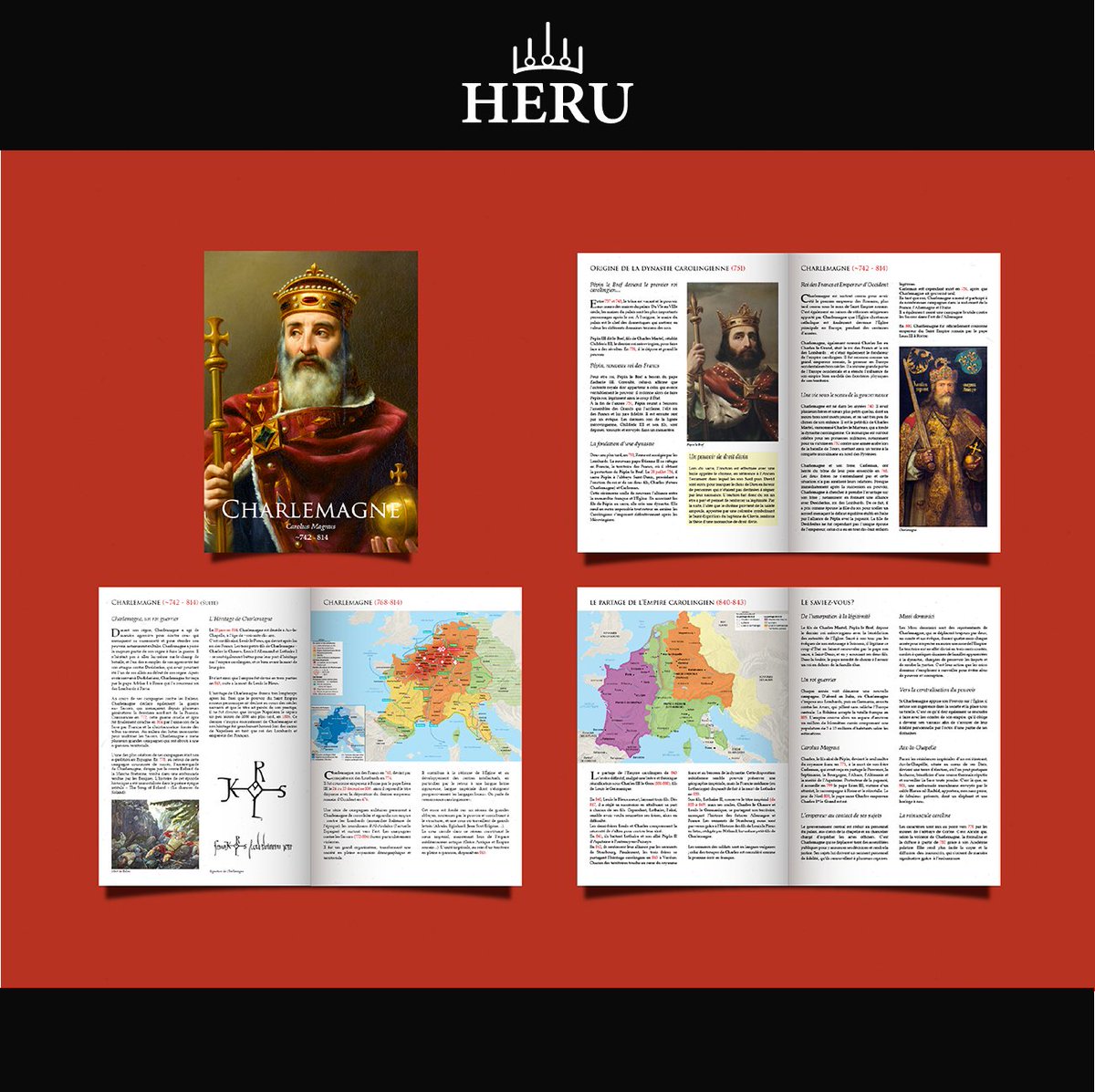 Mise en page - Charlemagne 

Site web: heru-studio.com 

#graphicdesign #logo #design #adobe #photoshop #illustrator #indesign #premierepro #creative #infographic #illustration #freelance #fun #memes #logodesigner #history #color  #art #gaming #videogames #anime #Digital