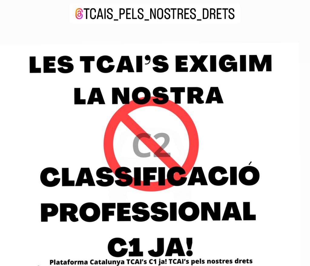 Per a quan la visibilització i reconeixement de les competències avançades de la nostra professió TCAI?
Part d'infermeria i no ho sembla, no Reconeixement són fets, com ho si fem les TCAI.

#ReivindicoLaMevaProfessionalitat

 <a href="/CarmePlanas/">CarmePlanasCampmany</a> <a href="/salutcat/">Salut</a> <a href="/sonia__sevilla/">Sonia Sevilla</a>