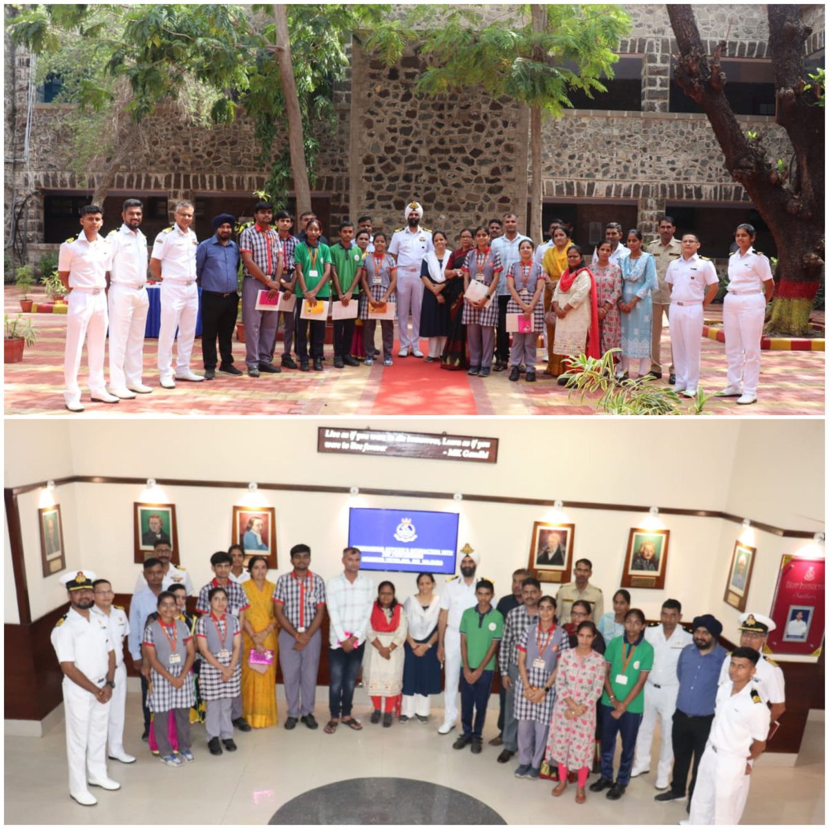 IN_Valsura's tweet photo. #NurtureForFuture 

Top performers of Academic Year 2022-23 from KV #INSValsura were felicitated by CO @IN_Valsura. 

Appreciating their hardwork, and acknowledging efforts of teachers &amp; parents, the students were encouraged to continue to #AspireForExcellence . https://t.co/bWgRdzCwPl
