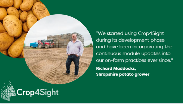 crop4sight's tweet photo. #Crop4Sight helps from the time seed arrives on-farm right through to harvest with information at your fingertips. Richard Maddocks, a potato grower based in Shropshire, shares his experience of being an early adopter of our technology: https://t.co/v5B16UIHuo
#UKGrowers #agtech https://t.co/6LMSUo9eR5