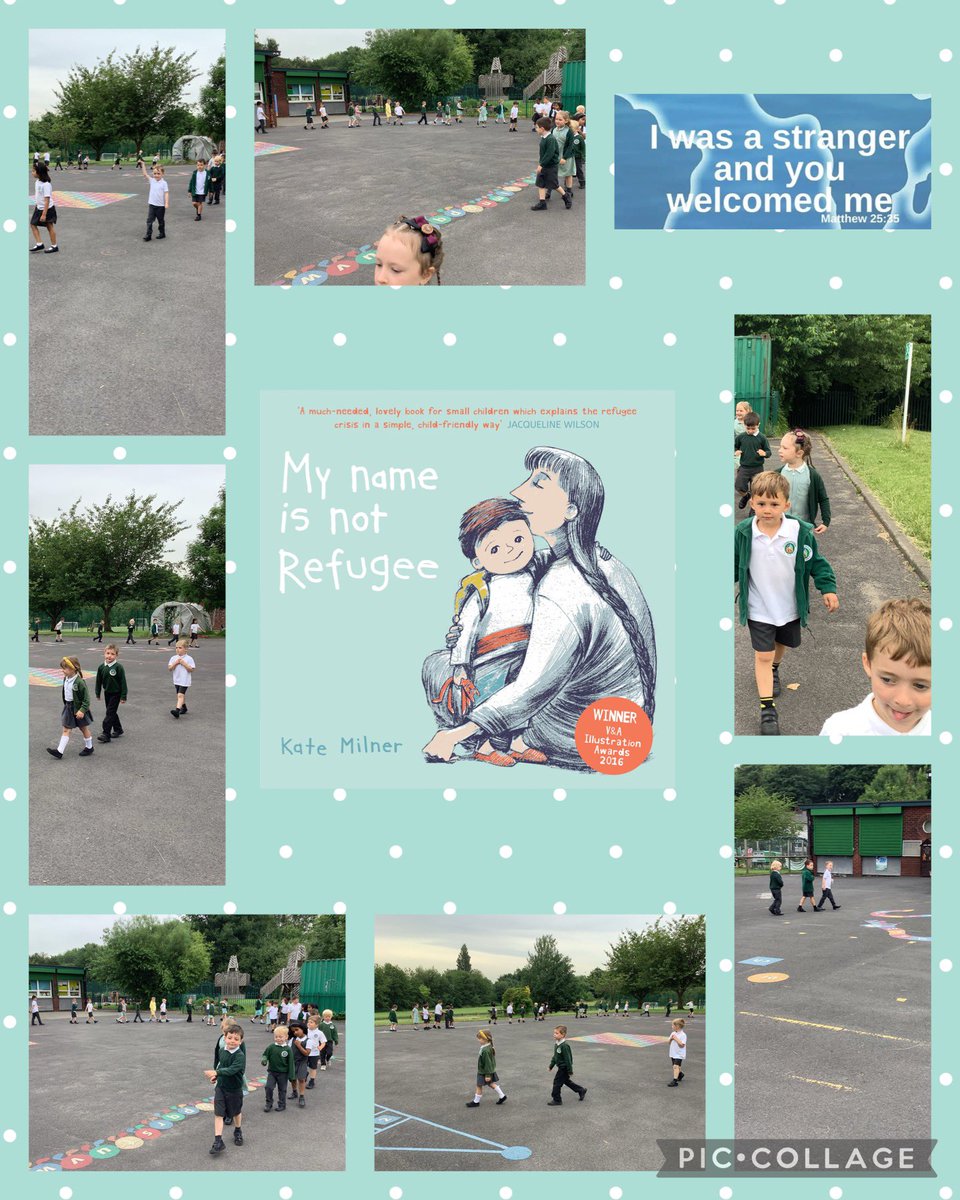 Reception have taken part in the daily to think about refugees who walk for miles and miles each day. @StJosephStBede #RefugeeWeek #simpleacts #compassionintoaction #SJSBPE @misssburns