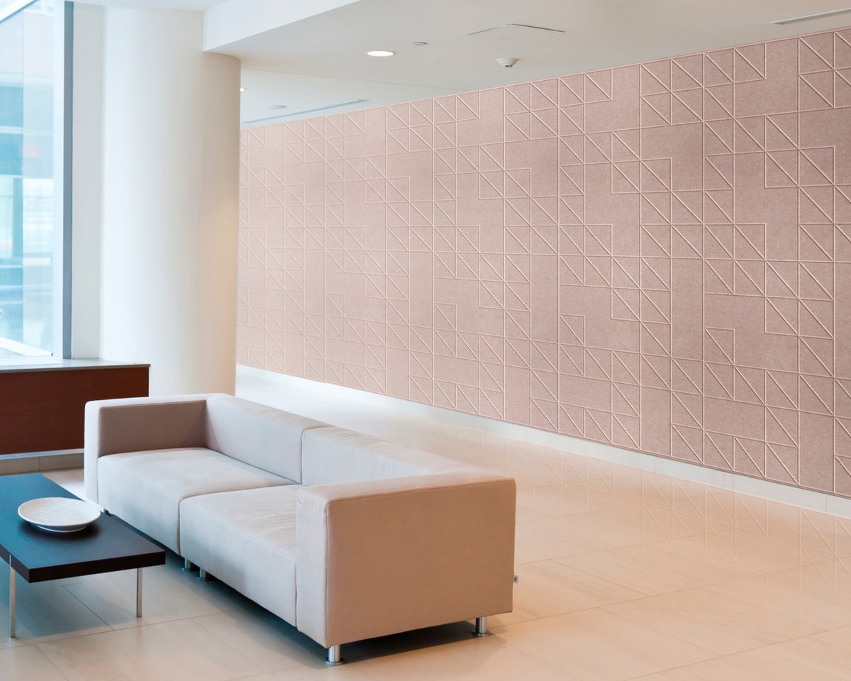 #Acoustic absorption meets dynamic 3D design with a range of subtle etched patterns. Using a shallow V-groove cut, each Etch pattern delivers a distinctive look to walls or ceilings. 

#zintra #soundabsorption #interiordesign #architecture #officeinteriors #commercialinteriors