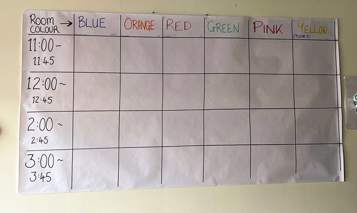 An as yet empty agenda. We’ll soon find out what we’ll all be talking about today. #gccy23