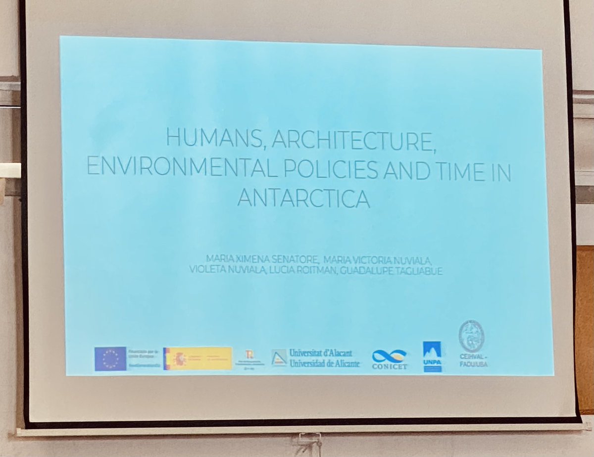 Antarcticdentty's tweet photo. Dr Ximena Sernatore presenting the interdisciplinary research project on #AntarcticArchitecture led by Victoria and Violeta Nuviala at @UBA @faducomunica titled ‘60•44’Sur’ 
Fantastic repository for the history of human dwellings in #Antarctica from sealers to today
#schass2023 https://t.co/IOFymOr5o3