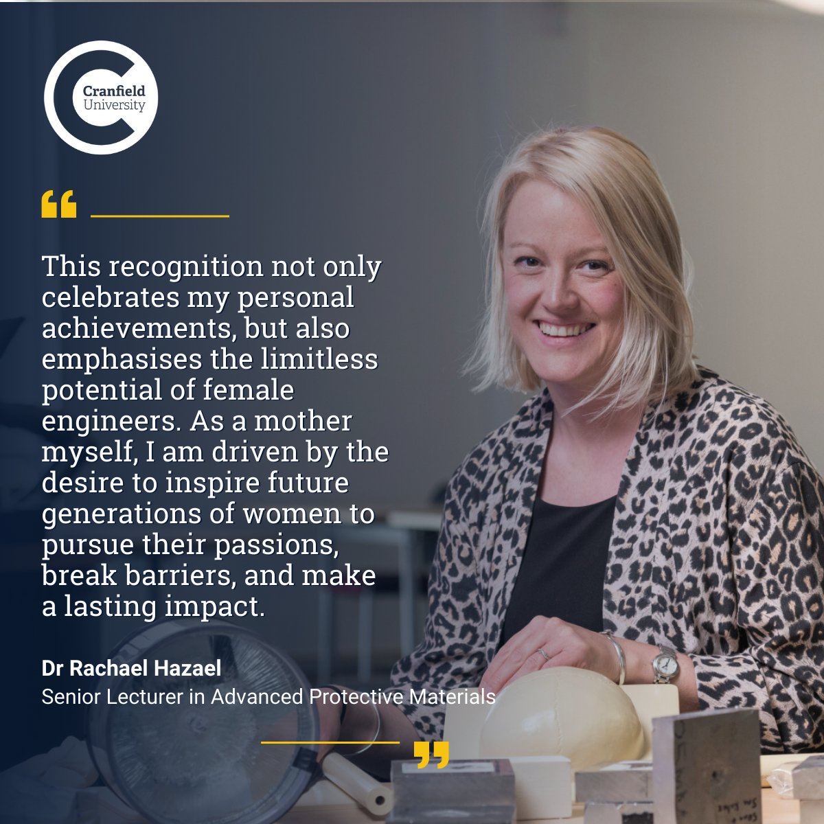 Fantastic to see Dr Rachael Hazael has been highly commended as a finalist, finishing in the top 100 of the prestigious 2023 Top 50 Women in Engineering #WE50 awards. 👏

Read more: 
bit.ly/3Nq8Y7m

#INWED