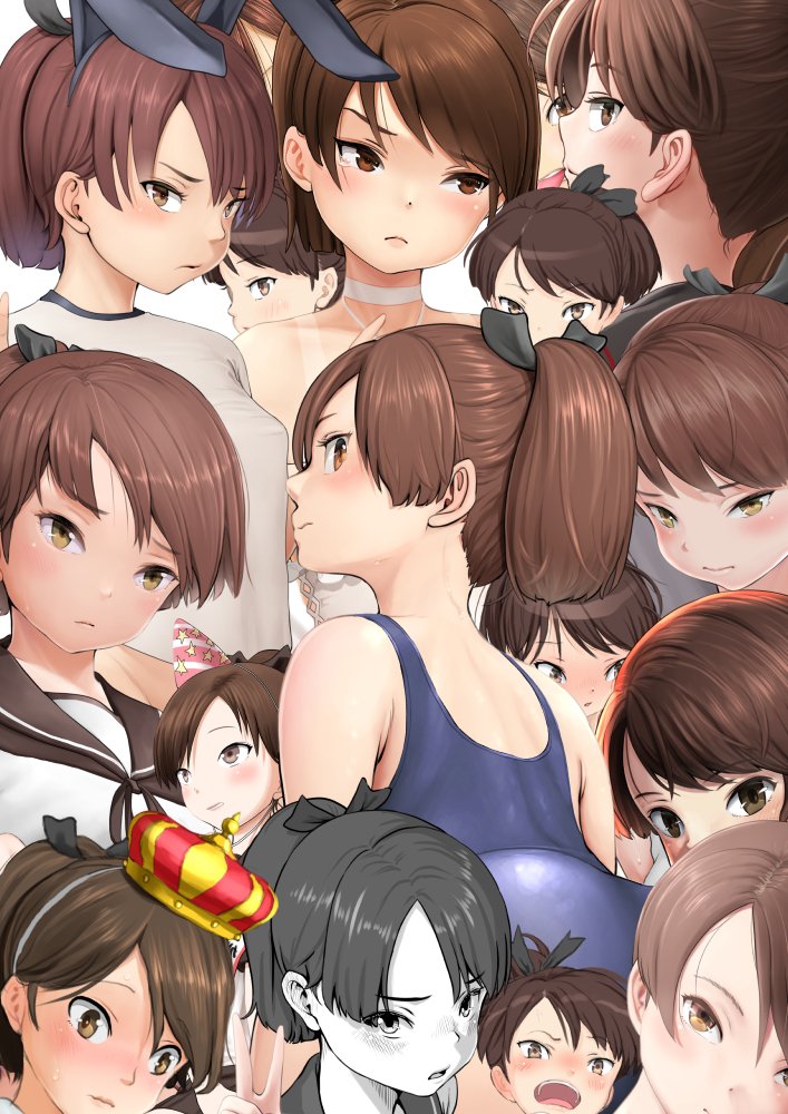 敷波ちゃん進水日につき過去3～4年で描いた敷波ちゃんを総ざらい!!こ、この絵柄の統一感の無さはもはや才能では・・・。でも全部かわいい 