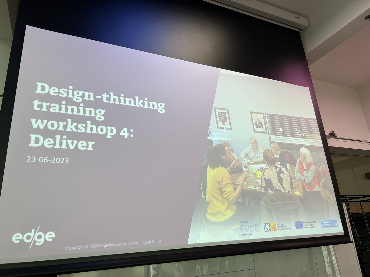 CreativeFuseNE (@creativefusene) on Twitter photo Our fourth and last Design Thinking session this morning with @EdgeUKTeam at <a href="/NDCGateshead/">NorthernDesignCentre</a> - pulling together all the work and discussions so far in this ‘Deliver’ session. Our fourth and last Design Thinking session this morning with @EdgeUKTeam at <a href="/NDCGateshead/">NorthernDesignCentre</a> - pulling together all the work and discussions so far in this ‘Deliver’ session.