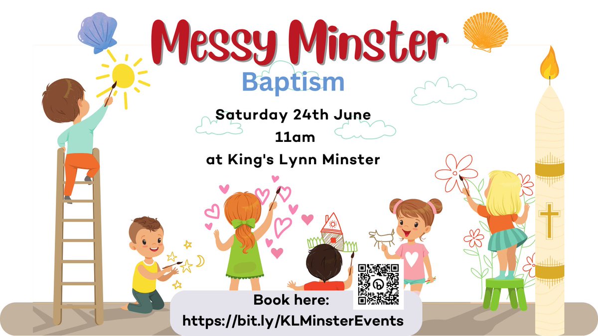 ✨ Our Messy Minster session is tomorrow - Saturday, 24th June at 11am!

🖌️ Join us at the Minster for stories, a trail, crafts and refreshments. 

Drop-ins welcome, or you can book here: bit.ly/KLMinsterEvents

Please share with your friends!