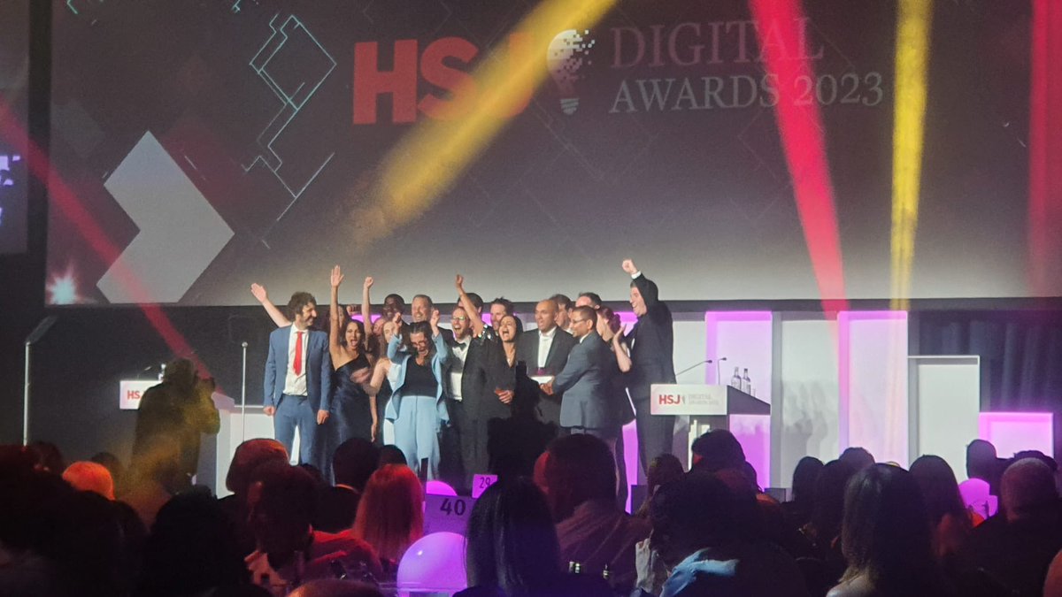 bhartimalhotras's tweet photo. #HSJDigitalAwards @GSTTnhs 
@GSTTCharity 
Proud winners of HSJ awards under Driving change using data and analytics 
@ChrisSpellman10 @GSTTFoundation https://t.co/52A90WKnrQ