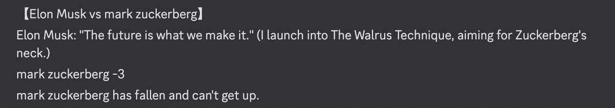 Round4 game over Mark get knocked down...discord.gg/3ASb3BnSAG #ElonVsZuckerberg #Elonmuskvsmarkzuckerberg #ElonMusk #MarkZuckerberg #CageMatch #ElonVSzuck #zuckvsmusk #ZuckvElon