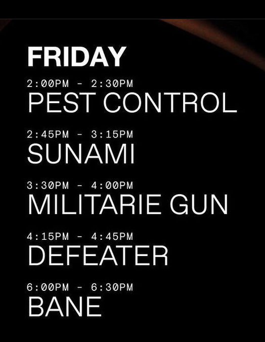 This is what is happening at <a href="/OutbreakFest/">Outbreak Fest®</a> today on the pod stage.
