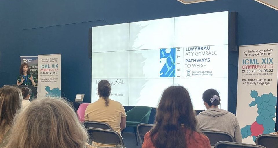 IAITH (@iaith) on Twitter photo Cyflwyniad gan <a href="/gwennanelin/">Gwennan Elin Higham</a> ar ddosbarthiadau WSOL yng nghynhadledd @icml2023 #icml2023 Cyflwyniad gan <a href="/gwennanelin/">Gwennan Elin Higham</a> ar ddosbarthiadau WSOL yng nghynhadledd @icml2023 #icml2023