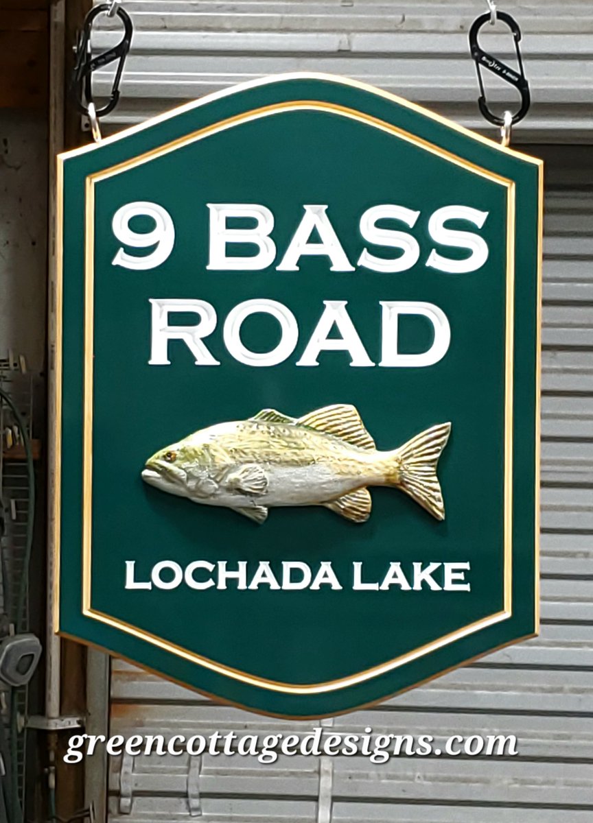 cottage_green's tweet photo. Solid PVC Outdoor Signs by https://t.co/mxWEx0l0jL #PVCsign #Housesign #fishcarving #carvedsign #NewYork https://t.co/rGN1KTOPaM