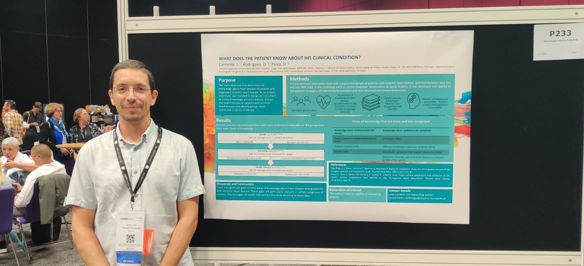 If you can spare a couple of minutes, take a look at the work @Boleias1 has brought and don't forget he is also tomorrow in "Good practices in the cath lab: admission to discharge" with <a href="/cvnurselin/">Lynne Hinterbuchner</a> <a href="/VOriolo/">Valentino Oriolo, FESC</a> #ACNAP2023