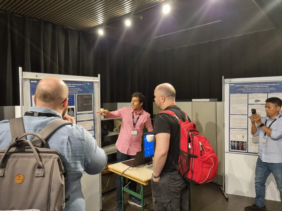 🌟 @QoMEXconf 2023 was a blast!

A few snapshots from our partners @imec_mict_UGent & @itecmmc in action, presenting several scientific publications in paper and demo sessions. 

Stay tuned, more will come in the next few days!

@XtendRealityEU #ImmersiveTechnology #QoE