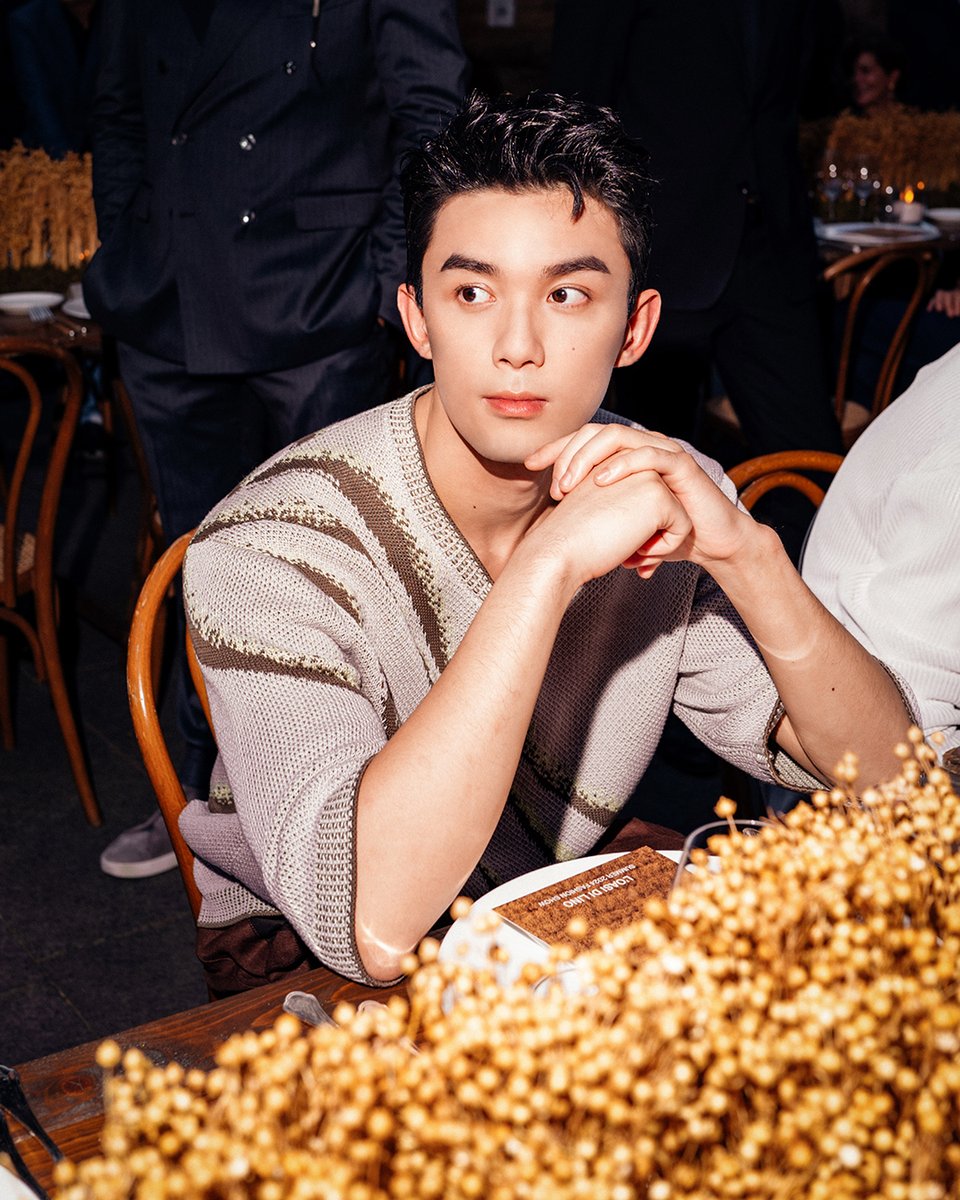 Zegna's tweet photo. Global Ambassador Leo Wu joined our global community of creatives in Milan for the L’Oasi di Lino Summer 2024 Fashion Show. https://t.co/7Cwt35AW6r