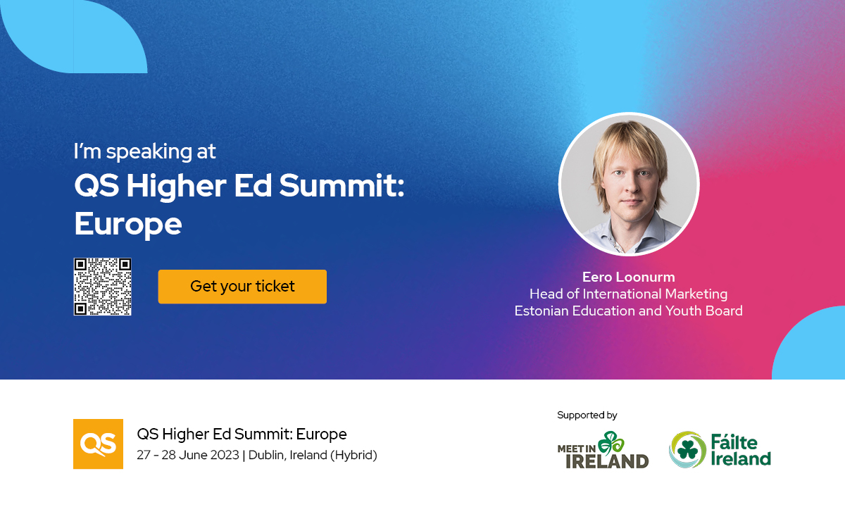 QS Higher Ed Summit: Europe 2023 🌍 Excited to present on 'Employability & outcomes' of the #Estonian Higher Ed international strategy. Join us as we explore the @studyinestonia case study. Looking forward to sharing valuable insights ✨#HigherEducation qshesummits.com/europe/