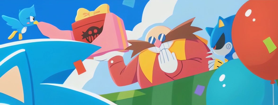 The special Sonic 32nd anniversary art in Sonic Origins Plus:

LOOK AT THE CUTE LIL MISCHIEVOUS BDAY EGGMAN!!!! and Metal Sonic too 💖💜💓💖💜💕💓💖💗💜🖤💜💗💖

#dreggman #eggman #drrobotnik #sonicthehedgehog #sonicoriginsplus #sonicorigins