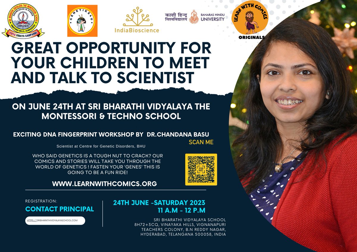 genetiks4u (@genetiks4u) on Twitter photo Exciting news! #Genetiks4U invited to conduct #workshop at Sri Bharathi Vidyalaya, #Hyderabad this Saturday. Join us for a day of learning and fun exploring the fascinating world of #genetics. See you there! 😎
<a href="/gyanc7/">Gyaneshwer (ज्ञानेश्वर चौबे)</a> <a href="/cbm2577/">Chandana Basu</a> <a href="/intgarimajain/">Garima Jain</a> <a href="/aramanujaa/">Abhishek R</a> <a href="/NandiniChilkam/">nandini</a> Exciting news! #Genetiks4U invited to conduct #workshop at Sri Bharathi Vidyalaya, #Hyderabad this Saturday. Join us for a day of learning and fun exploring the fascinating world of #genetics. See you there! 😎
<a href="/gyanc7/">Gyaneshwer (ज्ञानेश्वर चौबे)</a> <a href="/cbm2577/">Chandana Basu</a> <a href="/intgarimajain/">Garima Jain</a> <a href="/aramanujaa/">Abhishek R</a> <a href="/NandiniChilkam/">nandini</a>