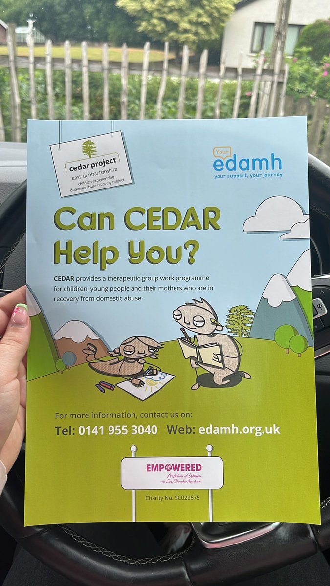 Out in the community this morning handing out some posters for our CEDAR project! This is a very special and important project and really helps shape young people and their mums lives🤍