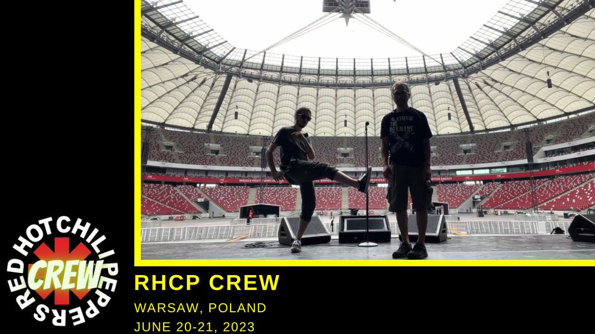 TAKANAKAI1's tweet photo. ワルシャワでの様子です。記録として残しておきます。

RHCP Crew in Warsaw, Poland. June 20-21, 2023. https://t.co/J6puVjj3dC via @YouTube https://t.co/3dxxrdtqbd