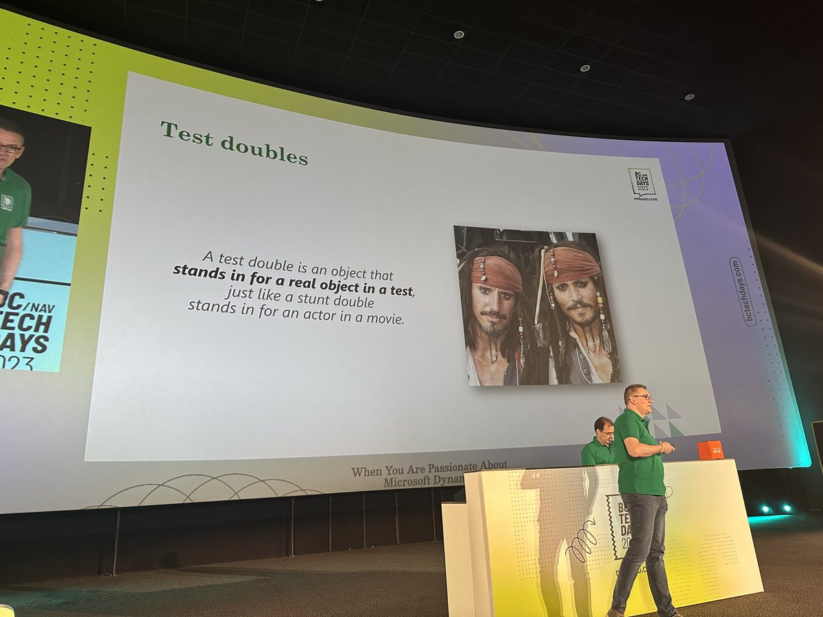 @waldo1001 This is important: how to use interfaces in #MSDyn365BC to implement test doubles (aka. mocks). This is going to revolutionize the way you write tests for e.g. integration scenarios. Watch the #BCTechDays YouTube recording of this session when available. It’s seriously good stuff…