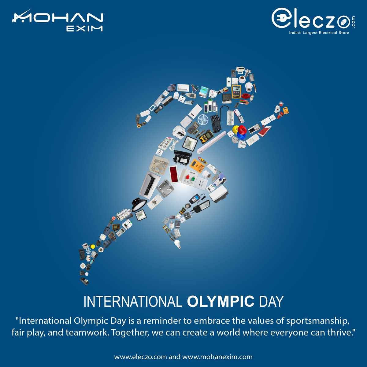 Inspired by the Olympic ideals, we strive for greatness every day at Eleczo. Happy International Olympic Day!

#Eleczo #InternationalOlympicDay #OlympicSpirit #OlympicDayCelebration #InspireGreatness #OlympicValues #TeamworkAndUnity #ChampionMindset