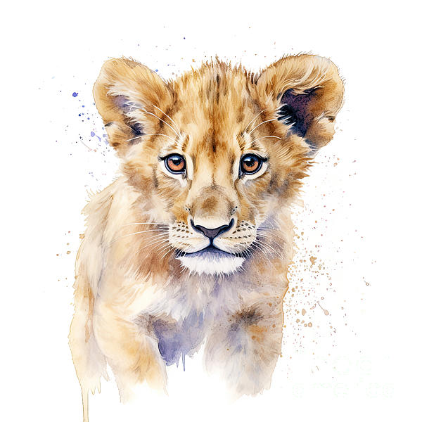 MediaStockRoom's tweet photo. New artwork for sale! - "Beautiful lion cub, isolated on white background. Digital watercolour illustration." - https://t.co/48HVv7pt1T @fineartamerica https://t.co/J5sfitZBiu