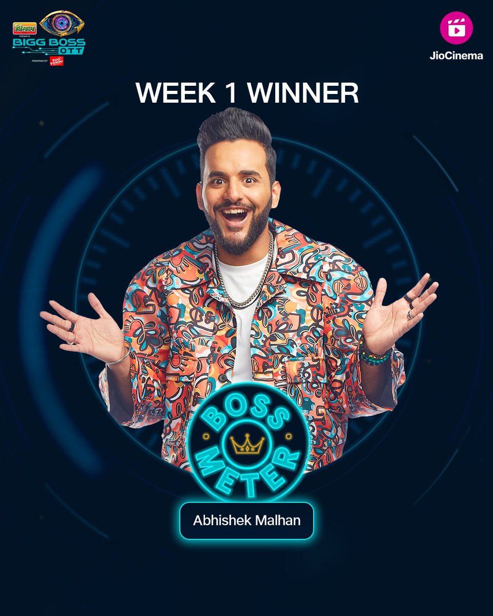 BiggBoss_Tak's tweet photo. BBOTT2 First BOSS of the Week is Abhishek Malhan aka Fukra Insaan!

Congratulations to #FukraArmy &amp; #PandaGang for winning the title 

#FukraInsaan #BiggBossOTT2 https://t.co/QosZaSYrXB