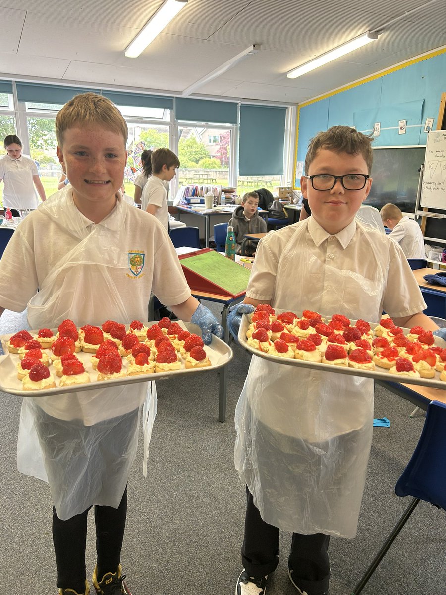All prepped for P7 Leavers Afternoon Tea 🍓