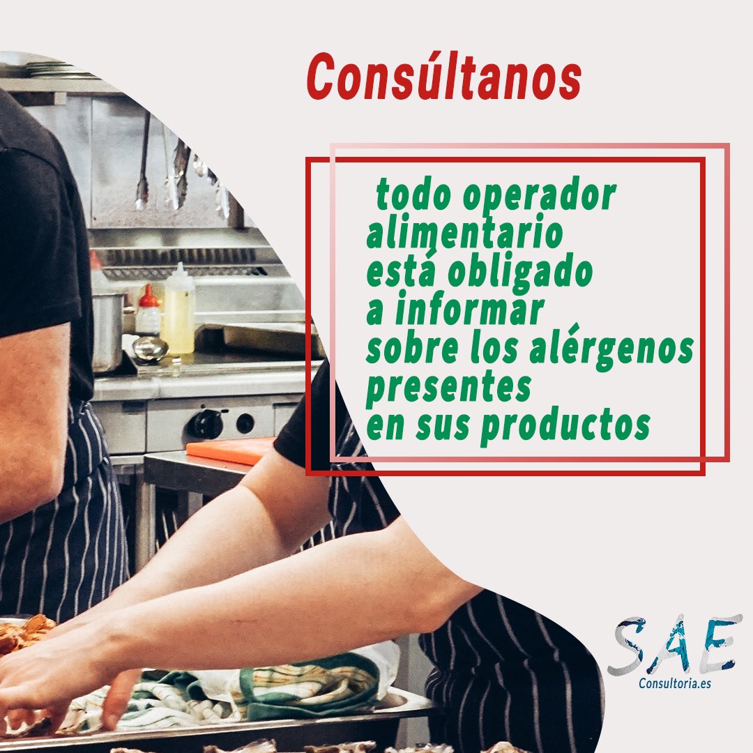 saeconsultoria's tweet photo. Ley de alérgenos alimentarios 

Según la normativa 1169/2011, ley de información alimentaria (alérgenos), desde el 13 de diciembre de 2014, todo operador alimentario está obligado a informar sobre alérgenos presentes en sus productos.
#alergenos #calidadyseguridadalimentaria https://t.co/vlStDx6eku