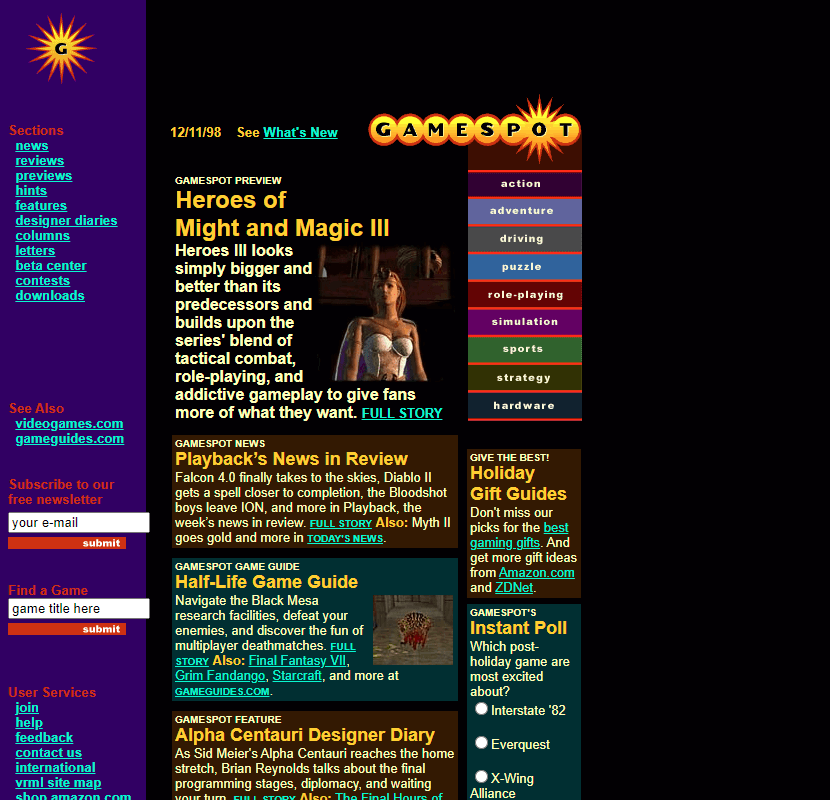 MSN Gaming Zone in 1999 - Web Design Museum