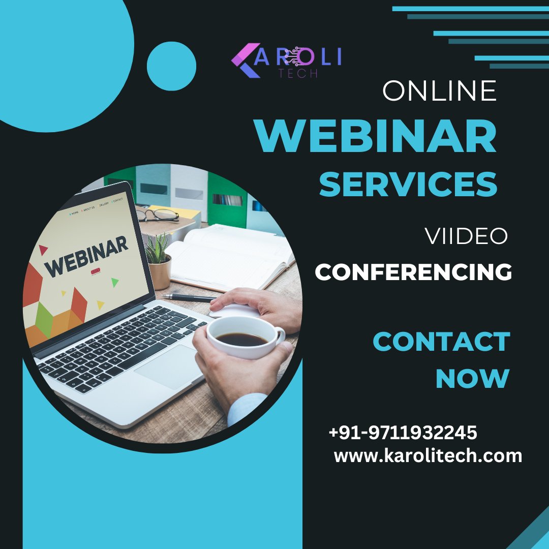 KaroliTech's tweet photo. 📢 Introducing our cutting-edge webinar services, designed to take your online events to new heights. 🚀 Whether you're a business owner, marketer, or educator, our webinars are tailored to meet your specific needs and goals.

#karolitech #webinar #webinarservices https://t.co/hgc9bNb6Bg