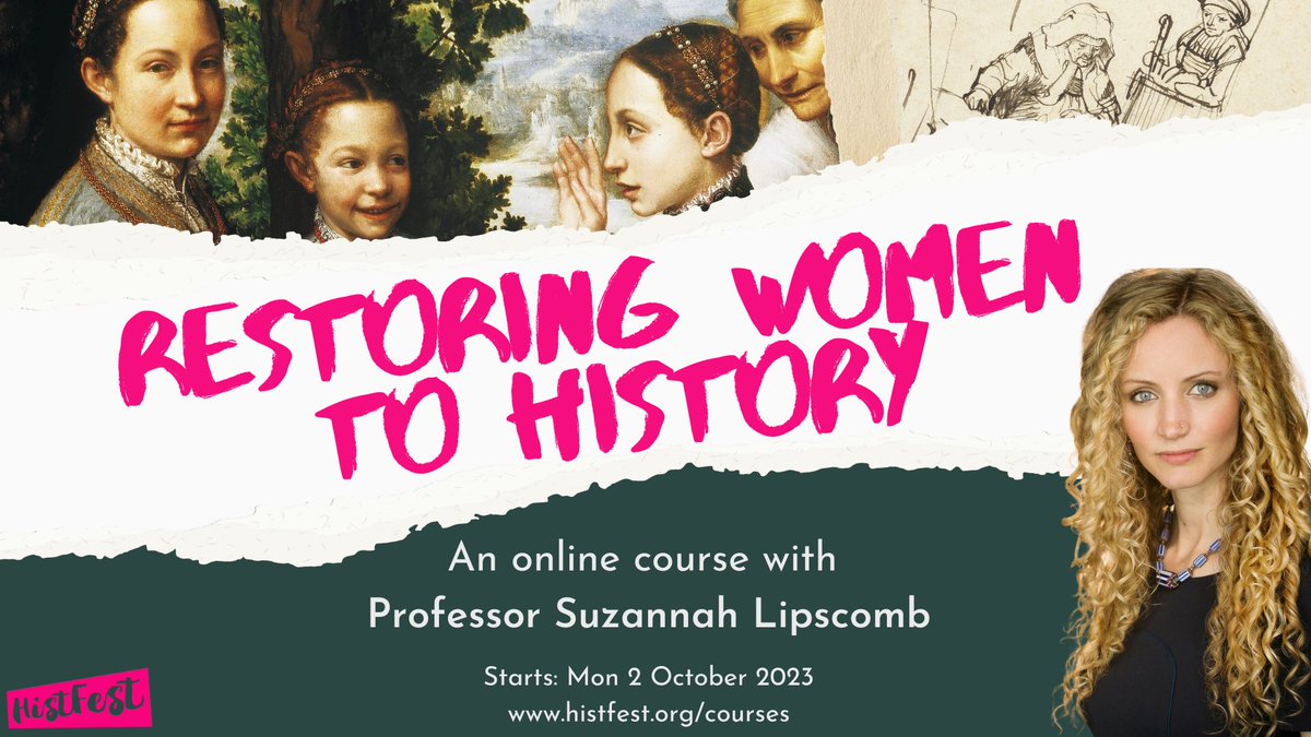 📢ANNOUNCEMENT!

RESTORING WOMEN TO HISTORY

Join award-winning historian, author and broadcaster <a href="/sixteenthCgirl/">Suzannah Lipscomb</a> for a fascinating new online course exploring women's history. 

Start Date: 2 October 2023
Just £40 (+booking fee): eventbrite.co.uk/e/restoring-wo…