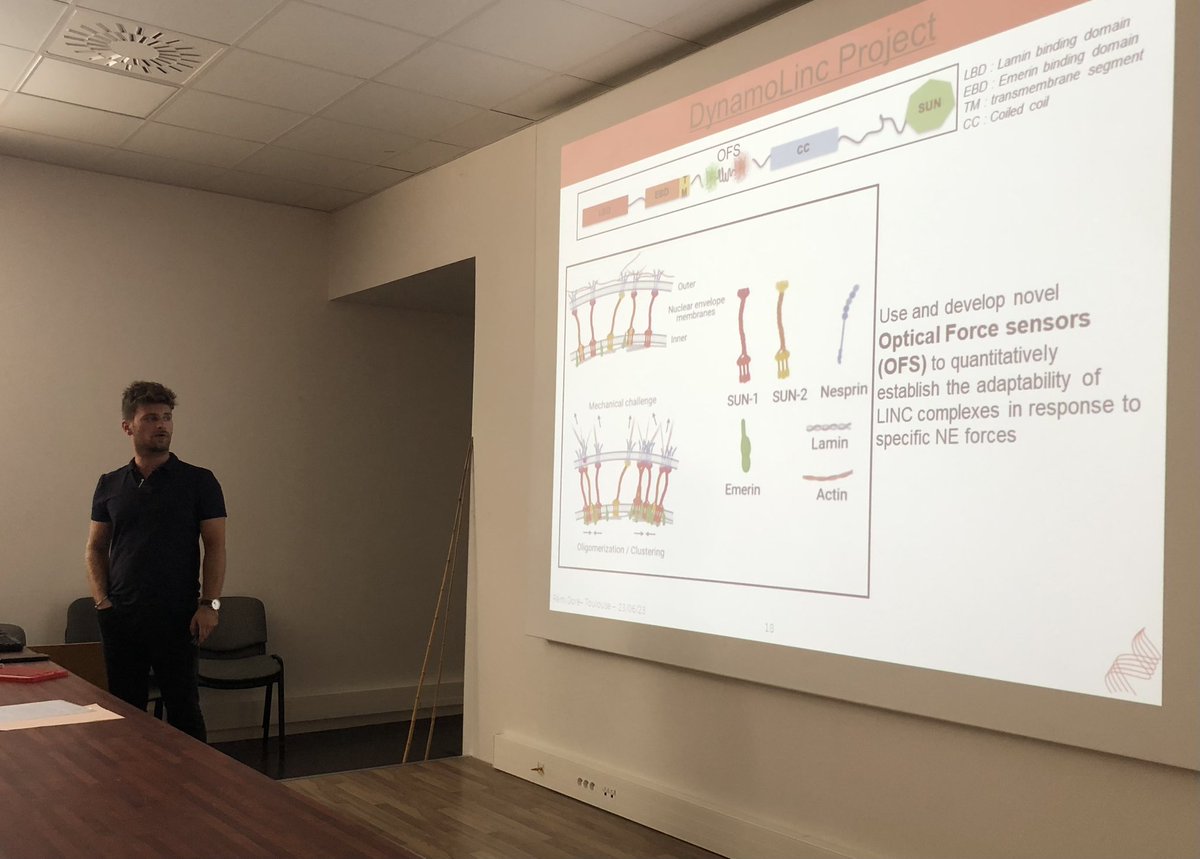 Our PhD students Rémi Doré and <a href="/Julie_Finkel/">Julie Finkel</a> were at the <a href="/CbiToulouse/">CBI Toulouse</a> to present their work on #DNAorigami today! 🧬

Thank you for the invitation!