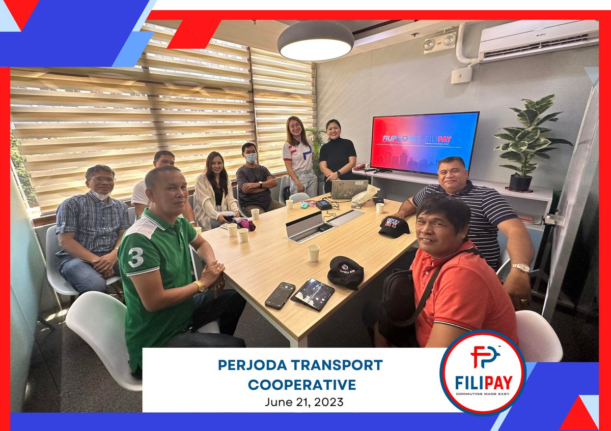 𝗝𝘂𝗻𝗲 𝟮𝟭, 𝟮𝟬𝟮𝟯

FILIPAY held a product and services presentation meeting with Perjoda Transport Cooperative.

#Filipay
#CommutingMadeEasy
#PerjodaTransportCooperative
#GoCashlessWithFILIPAY